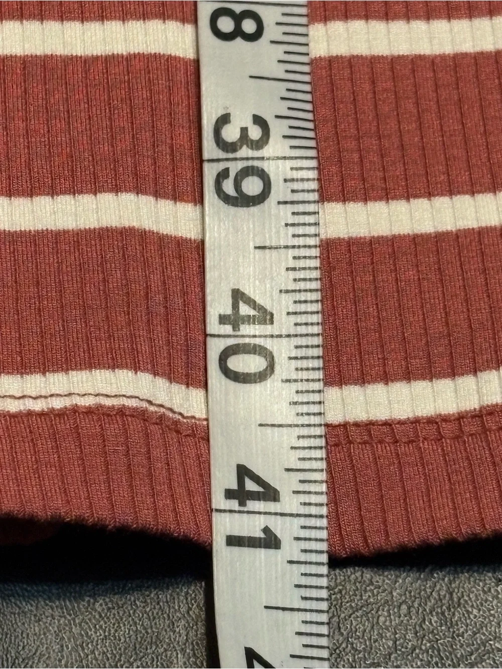 Old Navy Ribbed Halter Midi Dress in Rust and White Stripes size SP NWT